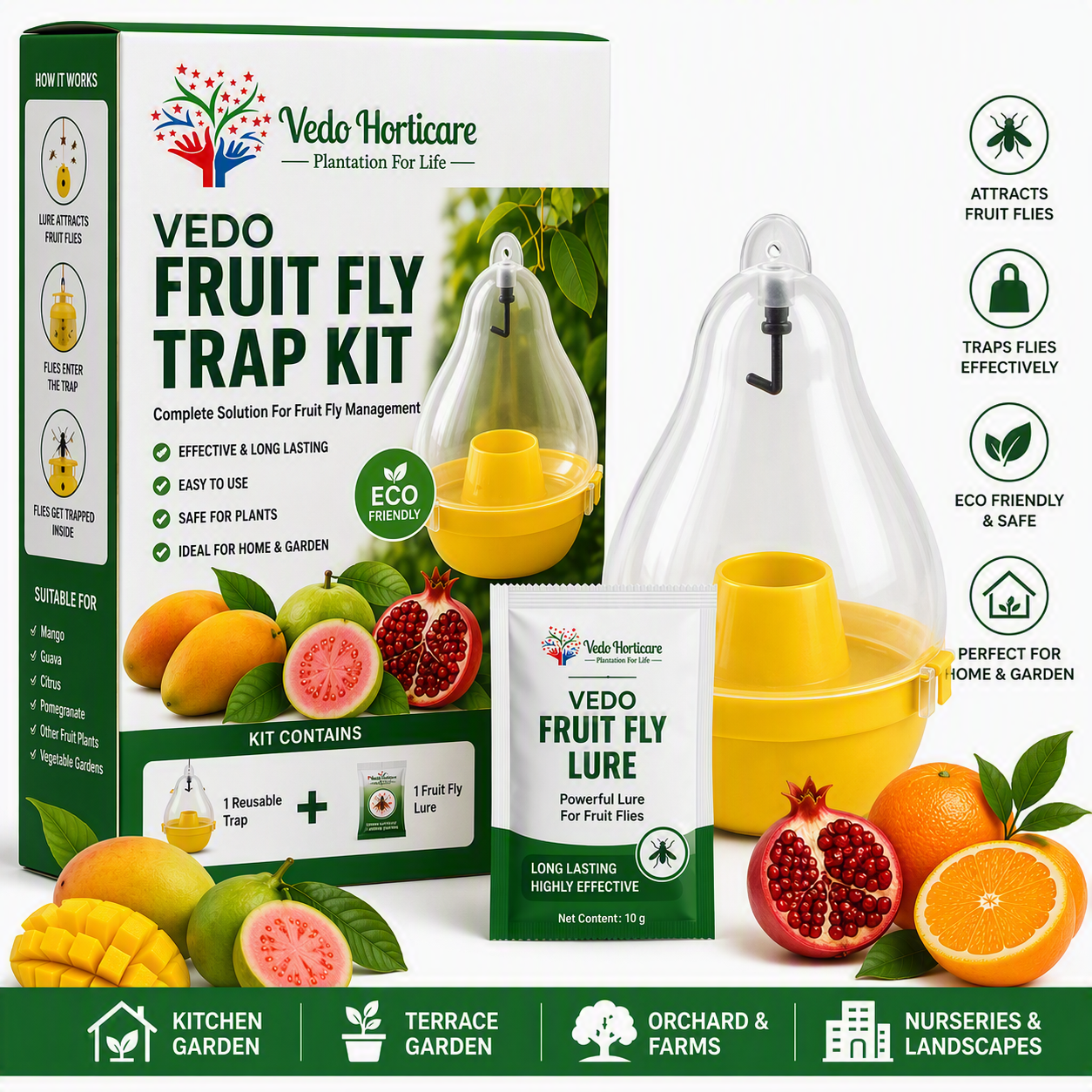 VEDO Fruit Fly Trap Kit product image